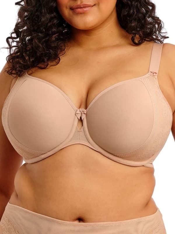 Elomi Womens Nerina Moulded Spacer Bra in Beige Size: 40HH Beige Female 40HH