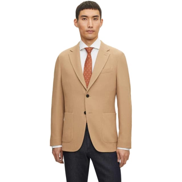 Boss Mens Heston Formal Jacket Beige male 36 (46)