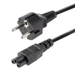StarTech.com 3m (10ft) Laptop Power Cord, EU Schuko to C5, 2.5A...