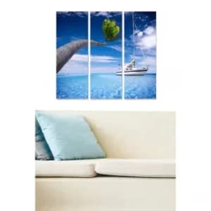 MDF72701932 Multicolor Decorative MDF Painting (3 Pieces)