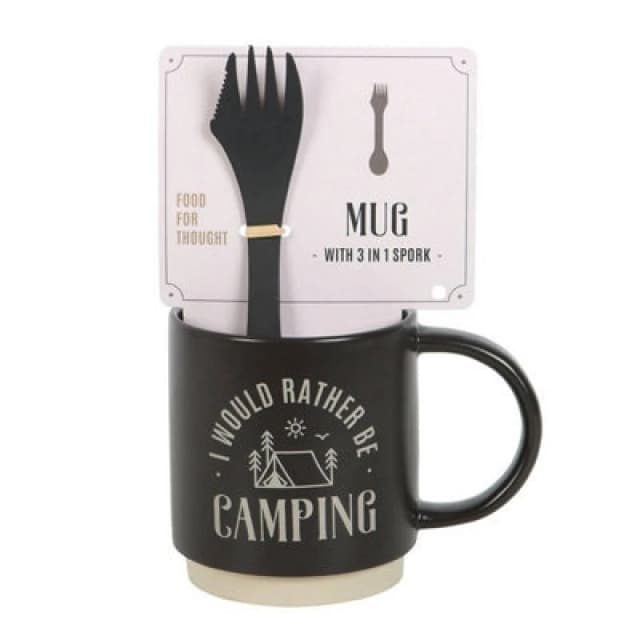 Something Different Something Different I Would Rather Be Camping 3 in 1 Mug Set in Black One Size Unisex 5063703427838