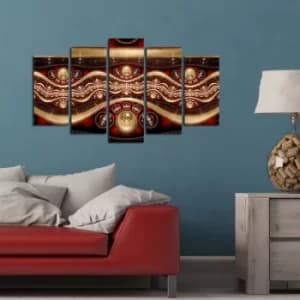 5ABSMDF-6 Multicolor Decorative MDF Painting (5 Pieces)