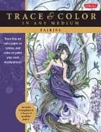 fairies trace line art onto paper or canvas and color or Paint your own mas