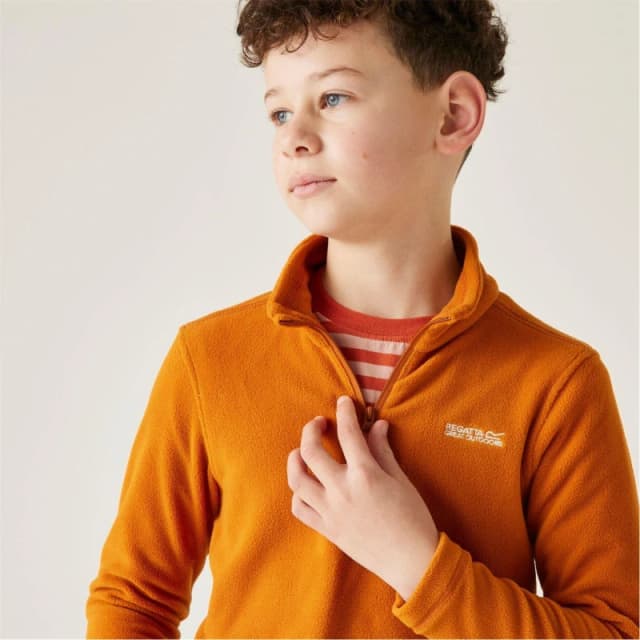 Technical fleece 1/2 zip for children Regatta Hot Shot II Orange Unisex 11/12 ans
