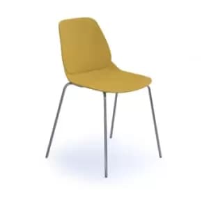 Strut multi-purpose chair with chrome 4 leg frame - mustard