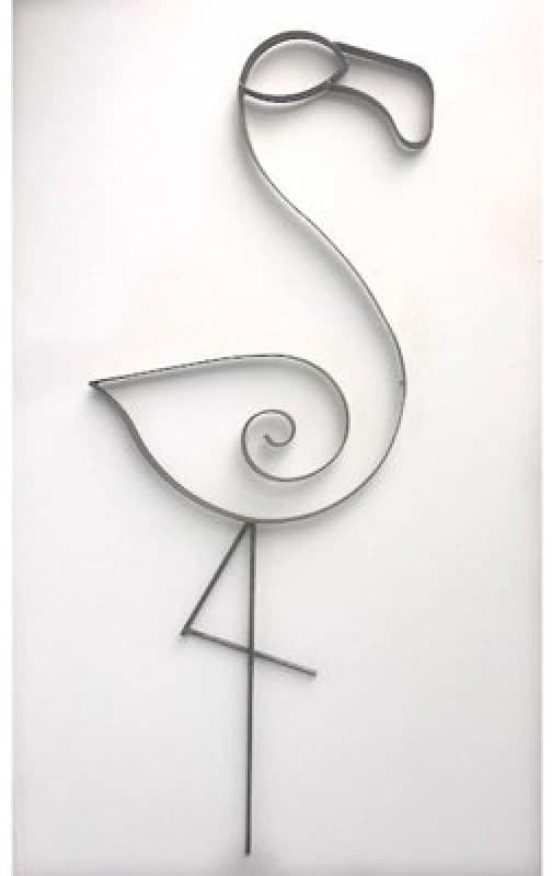 Poppy Forge Flamingo Garden Art - Steel - W45.7 X H121.9cm - Bare Metal/ready To Rust