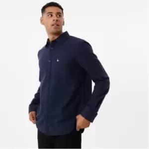 Jack Wills Plain Flannel Shirt Mens - Blue