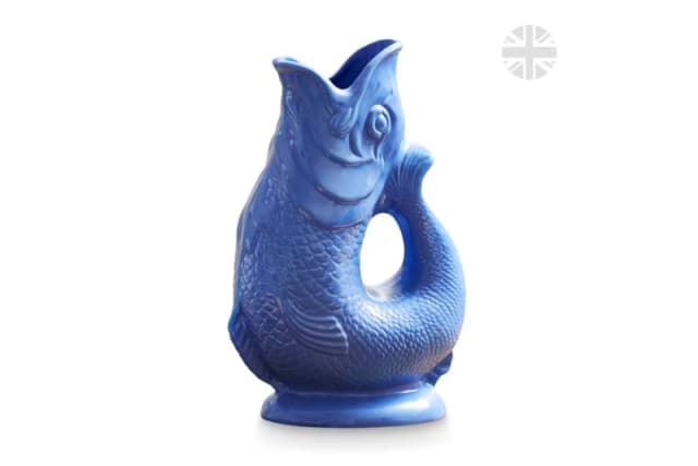 Tower Tower Fish Jug, Handcrafted from Earthenware, Iconic UK Heritage, Made in Stoke-on-Trent, 0.6L, Sea Blue Size: 1 Pack Blue 1 Pack Unisex 50567