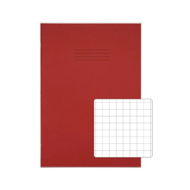 Rhino A4+ Exercise Book 80 Page S10 Red (50 Pack) VDU080-301-8