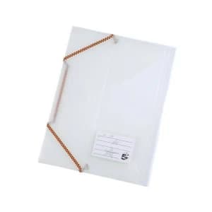 5 Star 3 Flap Elasticated File Polypropylene A4 Translucent Pack 5