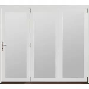 Jeld-Wen Bedgbury Finished Solid Hardwood Patio Bifold Door Set Grey - 2094 x 2994 mm