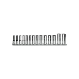 Beta Tools 910AL/SB 14pc 3/8" Square Drive Hex Deep/Long Socket Rail Set 8-14mm