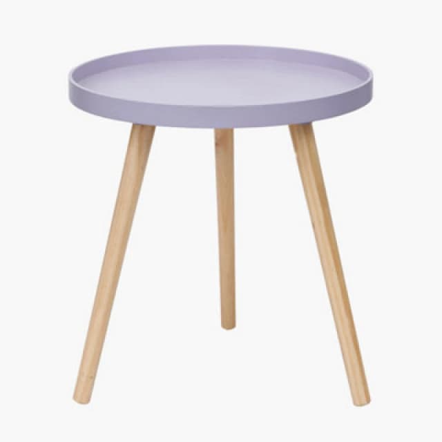 Pacific Lifestyle Halston Lilac Wood Veneer And Natural Pine Wood Side Table