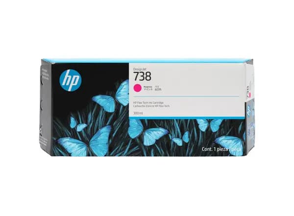 HP 738 300-ml Magenta DesignJet Ink Cartridge