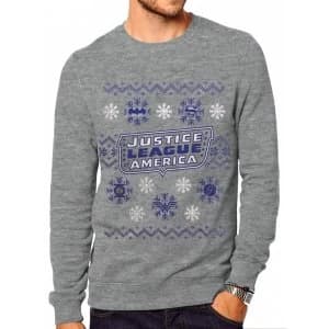 DC Originals - Justice League Xmas Mens Medium Jumper - Grey