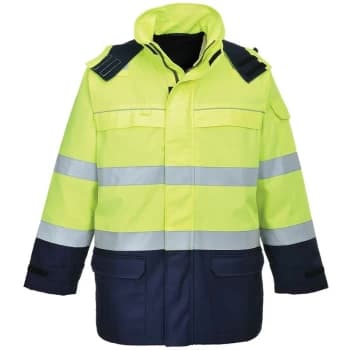 Portwest - FR79YNRL - sz L Bizflame Multi Arc Hi-Vis Jacket - Yellow/Navy