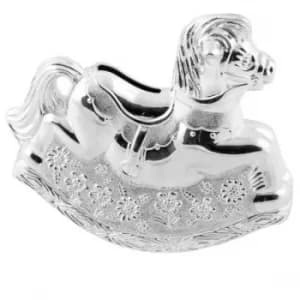 Bambino Silver Plated Rocking Horse Money Box