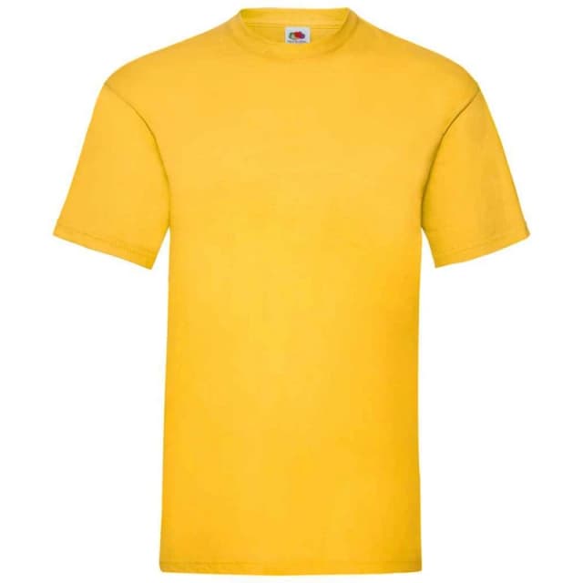 Fruit Of The Loom Fruit of the Loom Men Valueweight T-Shirt in Bright Yellow Size: Small Bright Yellow S Male 5063527627629