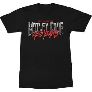 Motley Crue - 40 Years Unisex Large T-Shirt - Black