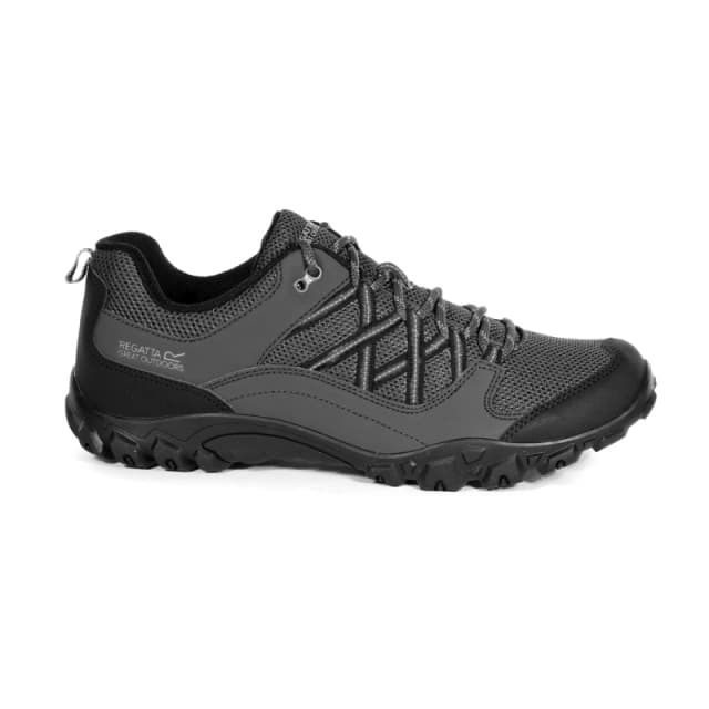Regatta Mens Langdle Waterproof Walking Shoes Black/Briar male 6 (39)