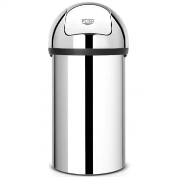 Brabantia 60L Push Bin - Brilliant Steel