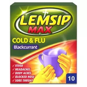 Lemsip Cold & Flu Blackcurrant Sachets