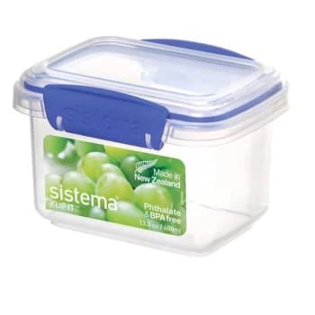 Sistema 400ml Klip It Box - Clear w/Blue