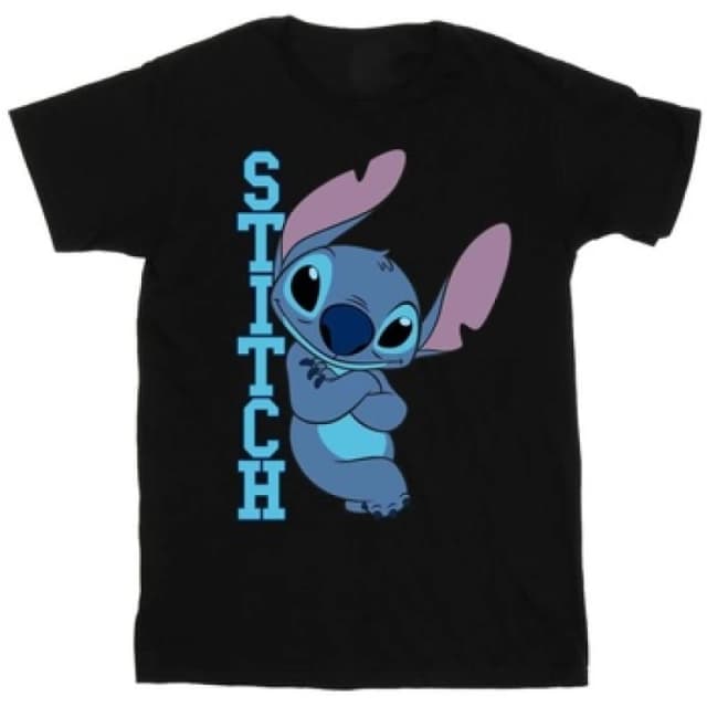 Disney Lilo And Stitch Posing T-Shirt Black male