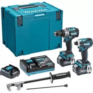 Makita DK0114G207 40v Max XGT Brushless Combi Drill and Impact Driver 2 x 2.5ah Li-ion Charger Case