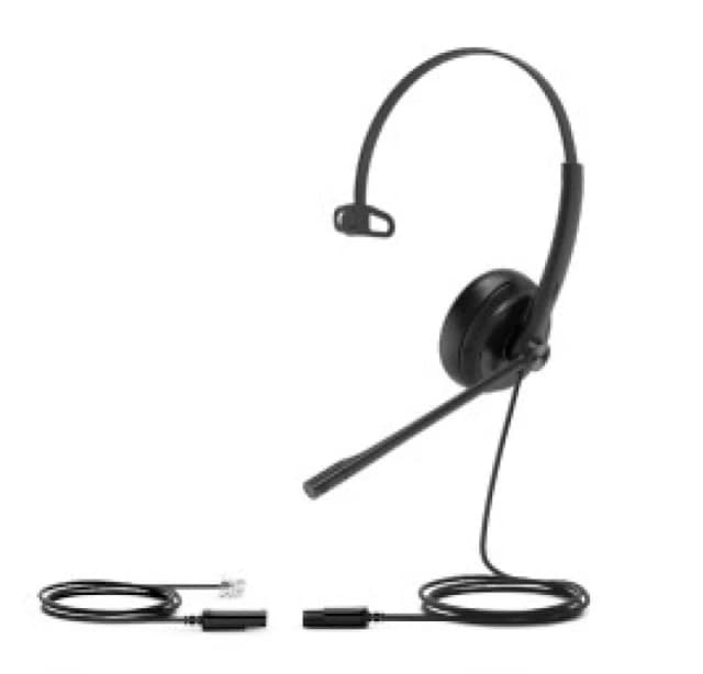 Yealink YHS34 Lite Mono Headset Wired Head-band Office/Call center Black 1308028