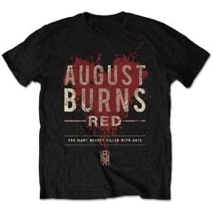 August Burns Red - Hearts Filled Unisex Large T-Shirt - Black