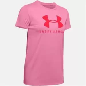 Under Armour Sportstyle Short Sleeved T Shirt - Pink