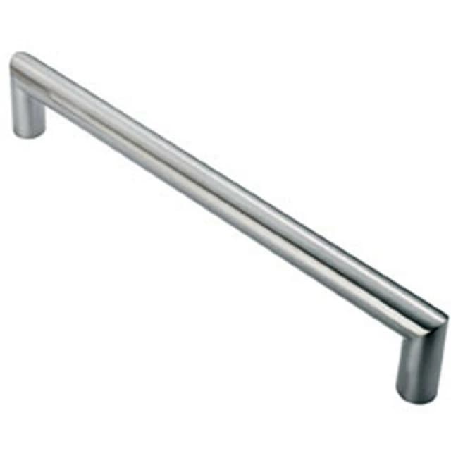 Loops 30mm Mitred Pull Door Handle 450mm Fixing Centres Satin Stainless Steel Metallics