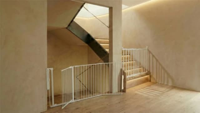 Safetots Solution For Up And Down Staircases, White, Multi Panels, Up To 200Cm, And, Screw Fit Gate, 67Cm - 105.5Cm