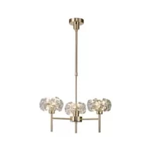 Salisbury 3 Light G9 Telescopic Light With French Gold And Crystal Shade