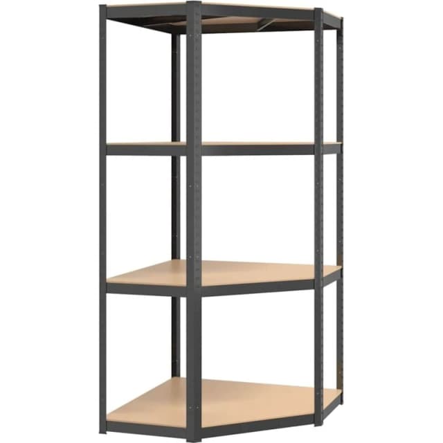 VIDAXL Vidaxl - 4-Layer Corner Shelf Anthracite Steel&Engineered Wood 8720287138174
