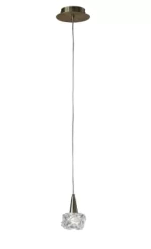 Maremagnum Ceiling Pendant 1 Light G9, Antique Brass