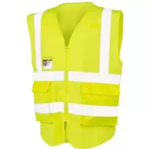 SAFE-GUARD by Result Mens Executive Cool Mesh Safety Vest (XL) (Fluorescent Yellow) - Fluorescent Yellow