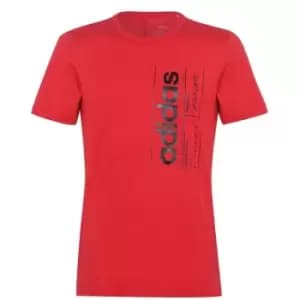 adidas Mens Brilliant Basics T-Shirt - Red