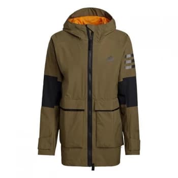 adidas Utilitas RAIN. RDY Jacket Mens - Focus Olive / Eqt Orange