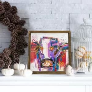 MZM693 Multicolor Decorative Framed MDF Painting