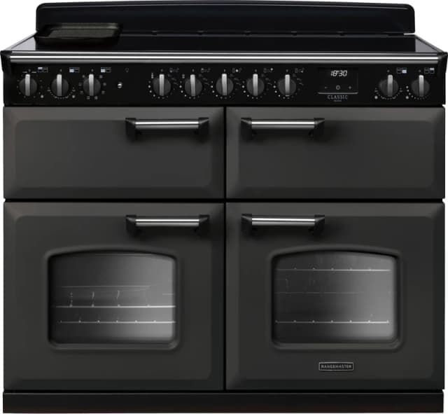 Rangemaster CLDLB110EIPSLT/CM1 Classic Deluxe BC 110cm Induction Range Cooker Chrome Trim 14927 - SLATE CLDLB110EIPSLT/CM1