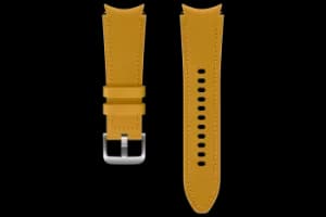 Samsung Galaxy Watch4/Watch4 Classic Hybrid Leather Strap (S/M) in Mustard (ET-SHR88SYEGEU)