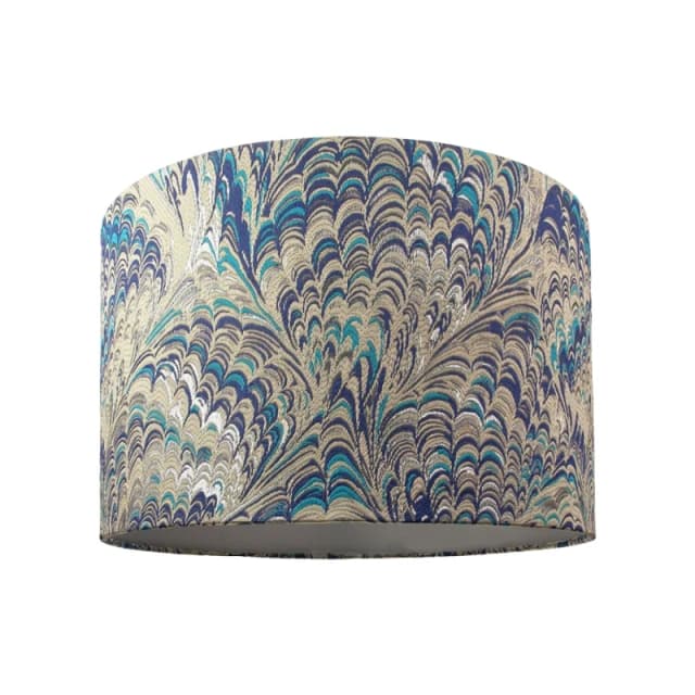 Happy Homewares Contemporary & Vivid Peacock Print Table/Pendant Lamp Shade in Soft Cotton Size: 12" Multicolor Unisex 12"