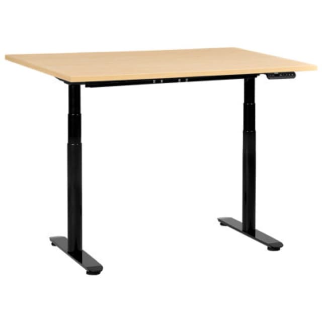 Beliani Electric Adjustable Standing Desk Destinas Black/ Light Brown 120 Cm 60 Cm