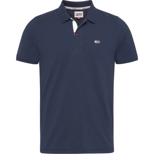 Tommy Jeans Mens Slim Short-Sleeve Polo Shirt Navy male M