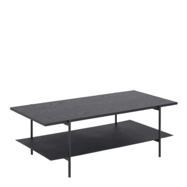 Furniture To Go Angus Coffee Table In Black & Powder-Coated Metal Legs