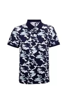Short Sleeve Camo Print Polo Shirt