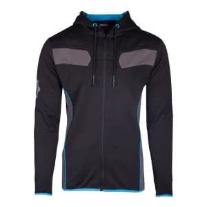 Gears Of War - 5 Blue Omen Male XXL Full Length Tech Hoodie - Black