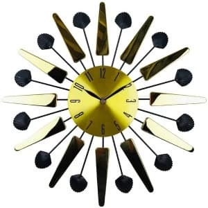 Gold Mirrored Effect Wall Clock 39cm